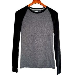 $5 Bundled💥 Men Old Navy Soft Wash Gray Black Waffle T Shirt Henley Sz S